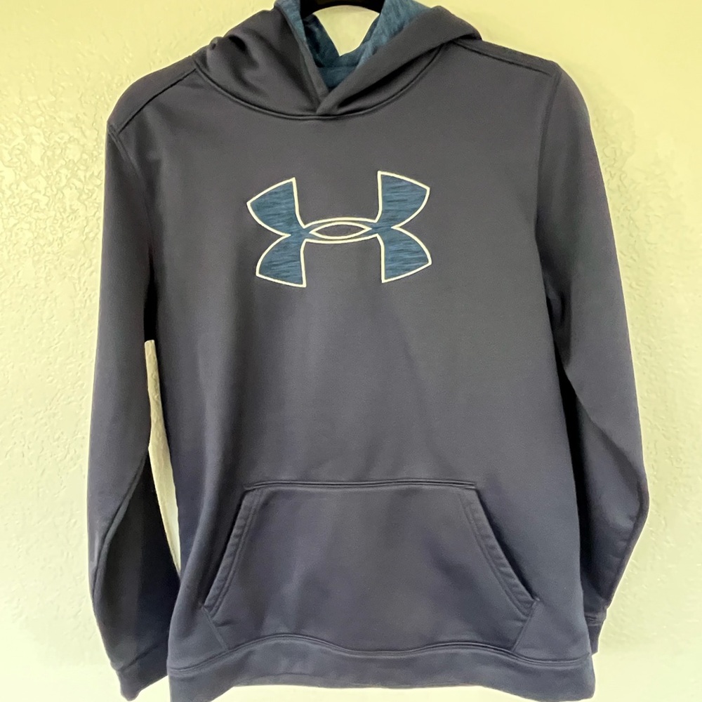 Under Armor Navy Blue Hoodie. Boys XL. EUC.